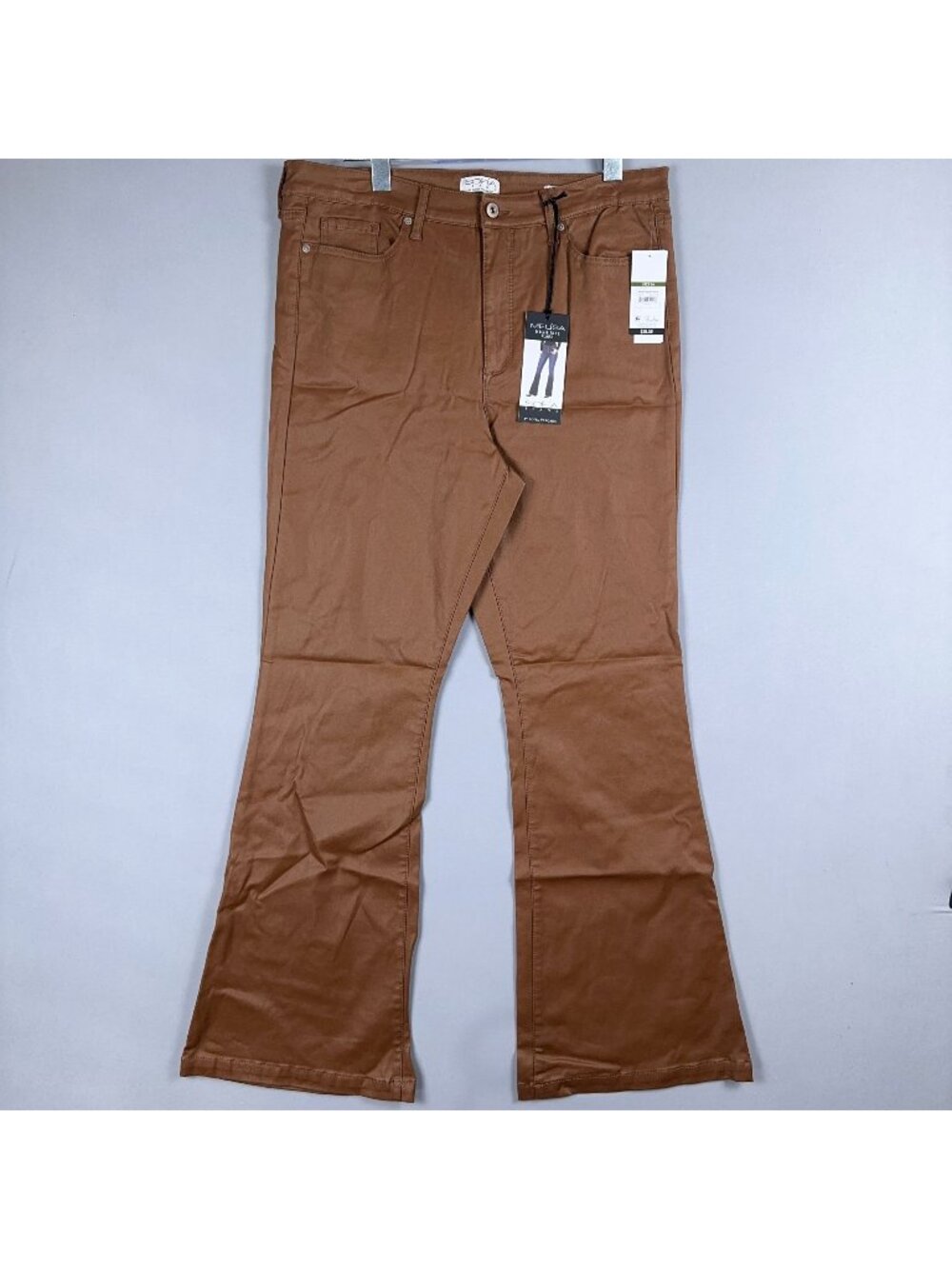 Sofia Jeans By Sofia Vergara Melisa Flare Pants Size 16 Brown High Rise